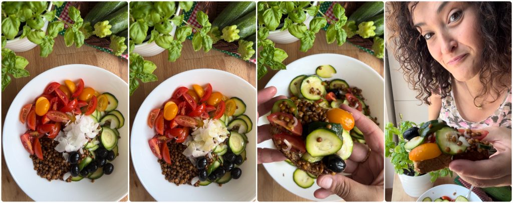 Salada de Lentilhas de Verão com abobrinha fácil e rápida
