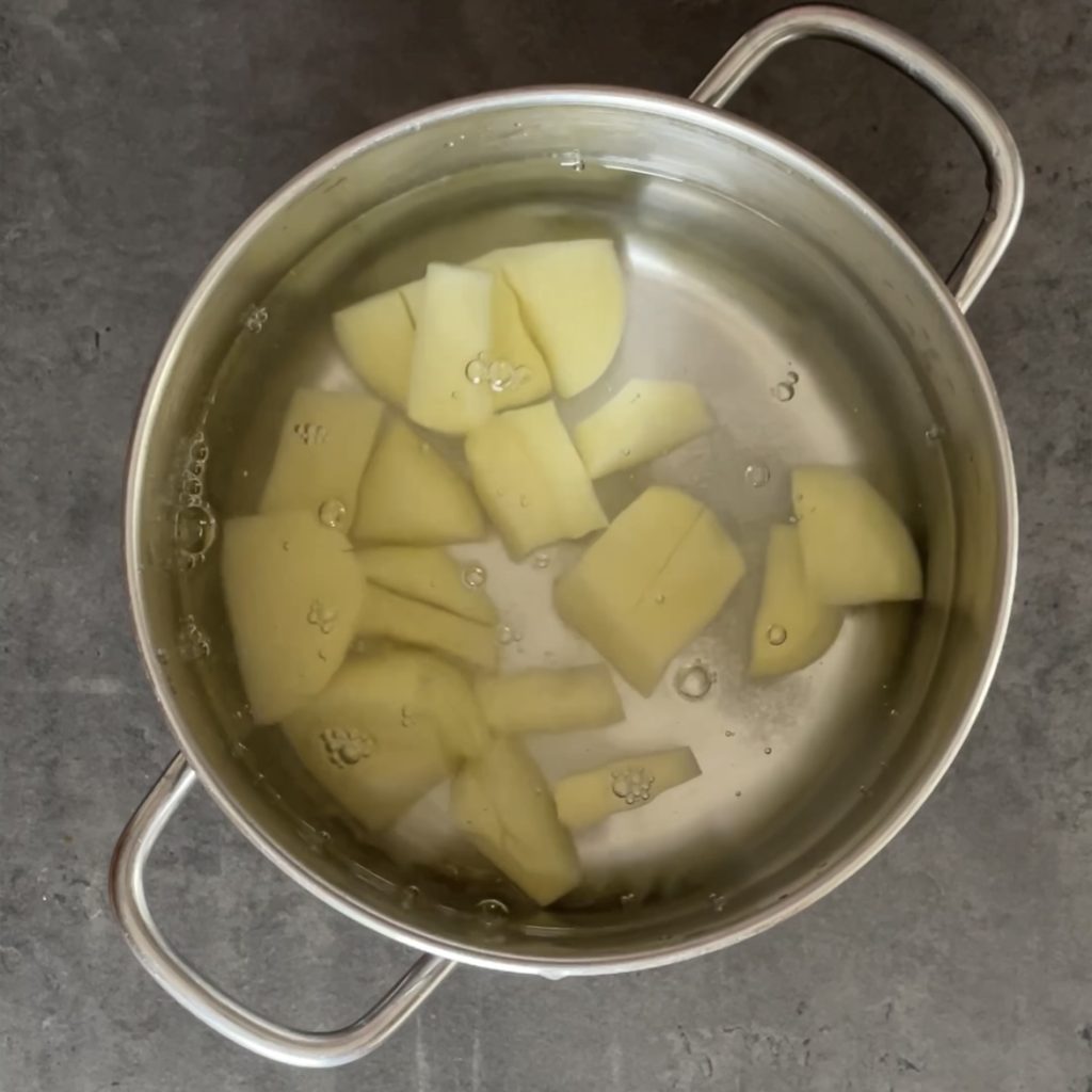 Salada de batata e camarão