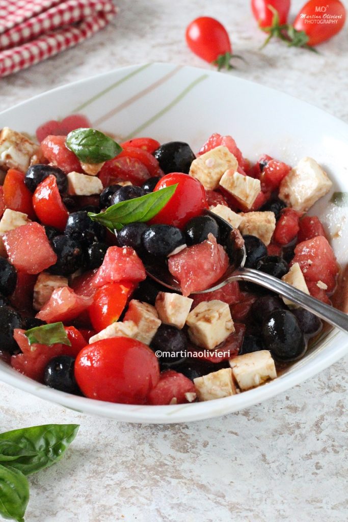 Salada de melancia e feta