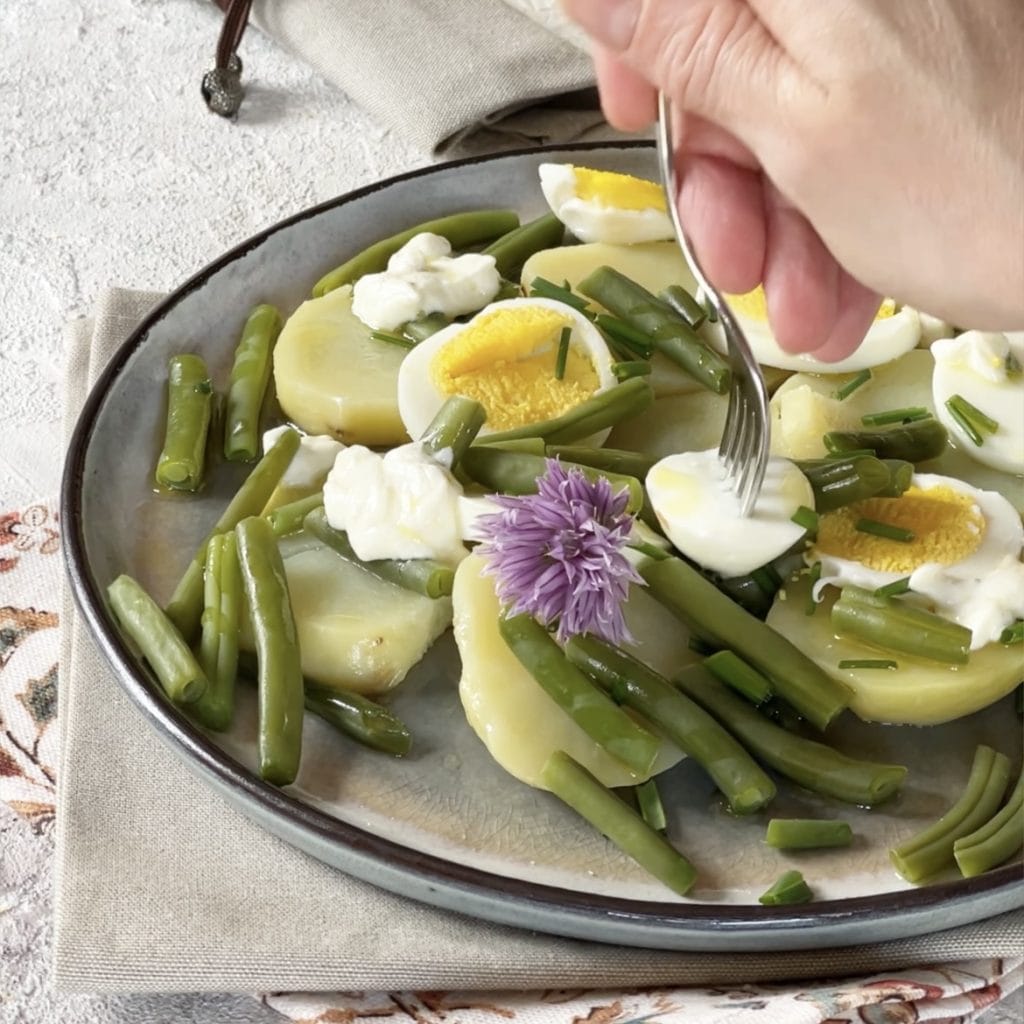 Salada de vagem e batatas