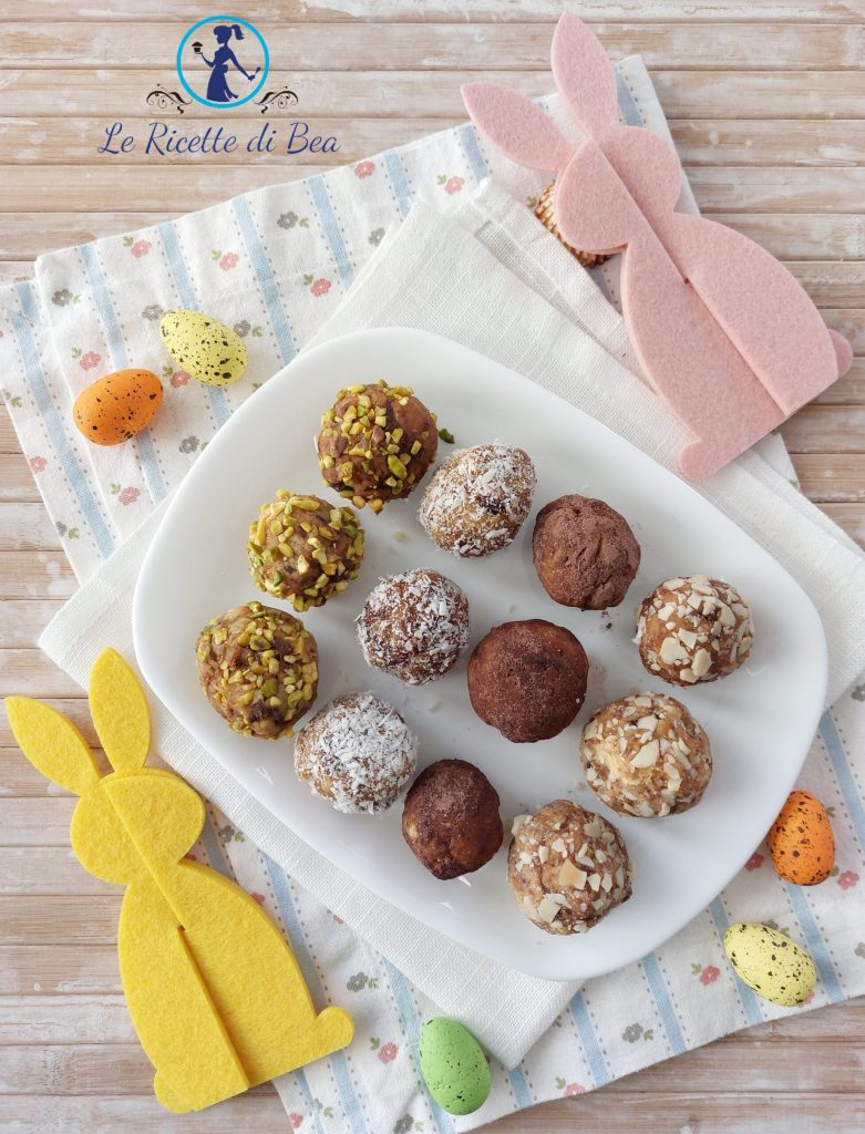 trufas com colomba de cacau