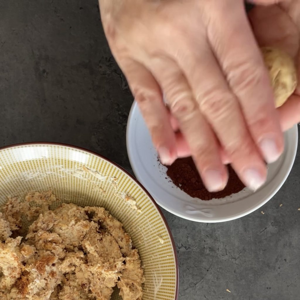 Trufas de pandoro com café
