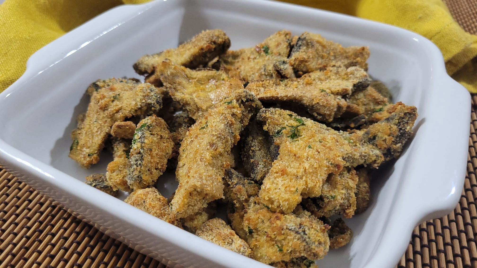 Pleurotus Empanados na Fritadeira a Ar