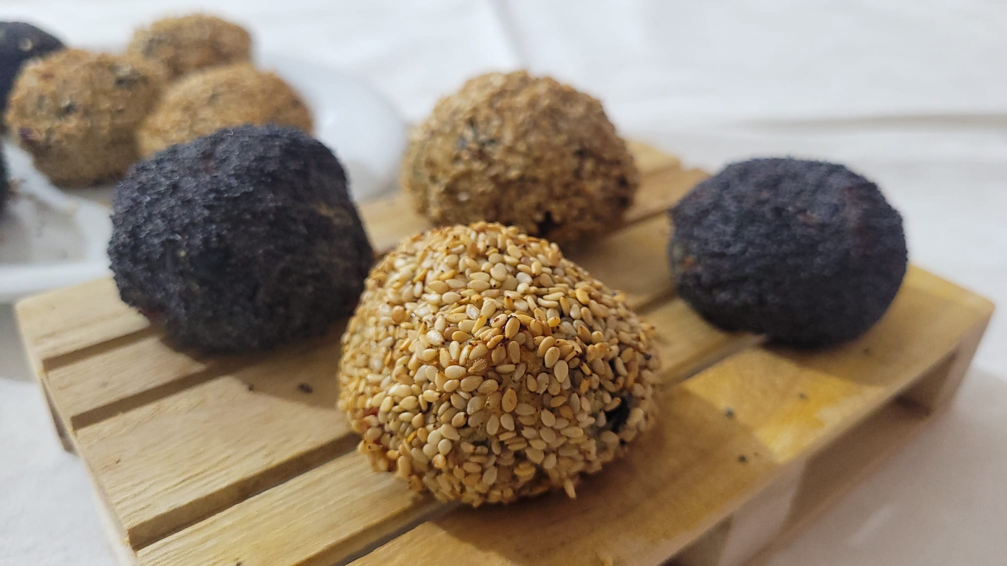 Almôndegas de Ricota com Sementes na Airfryer