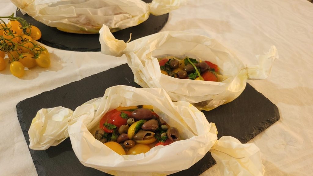 Filés de Linguado no Papillote na Fritadeira a Ar