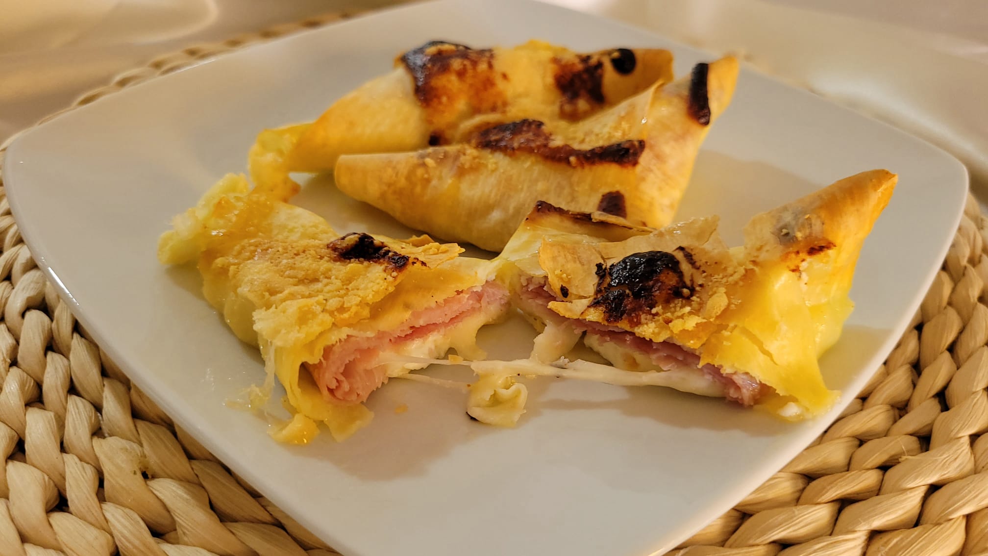 Triângulos de Lasanha na Fritadeira a Ar