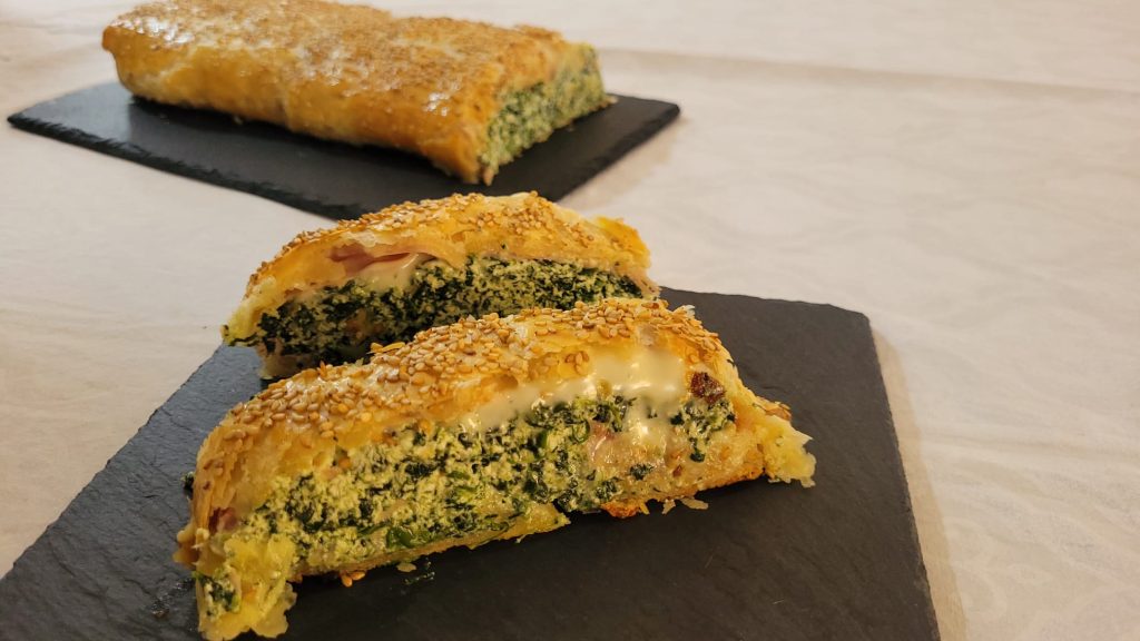 Strudel de Ricota e Espinafre na Fritadeira de Ar