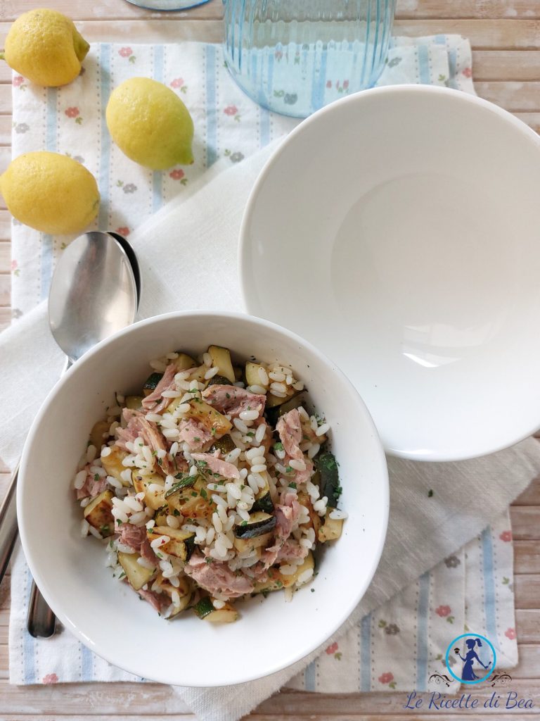 arroz com atum e abobrinha