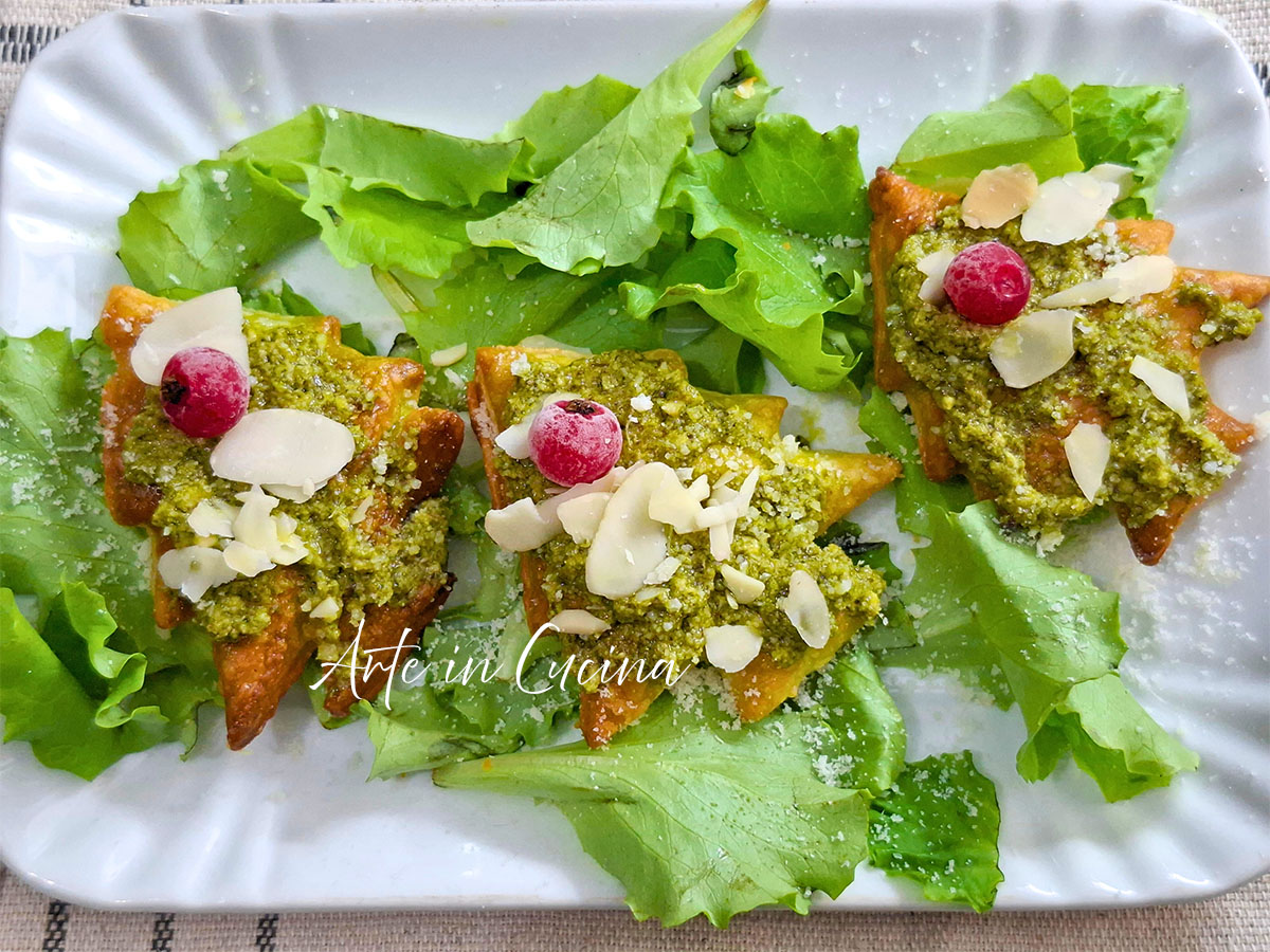 ARBORIZINHOS com PESTO e PARMESÃO aperitivo de Natal 5 minutos