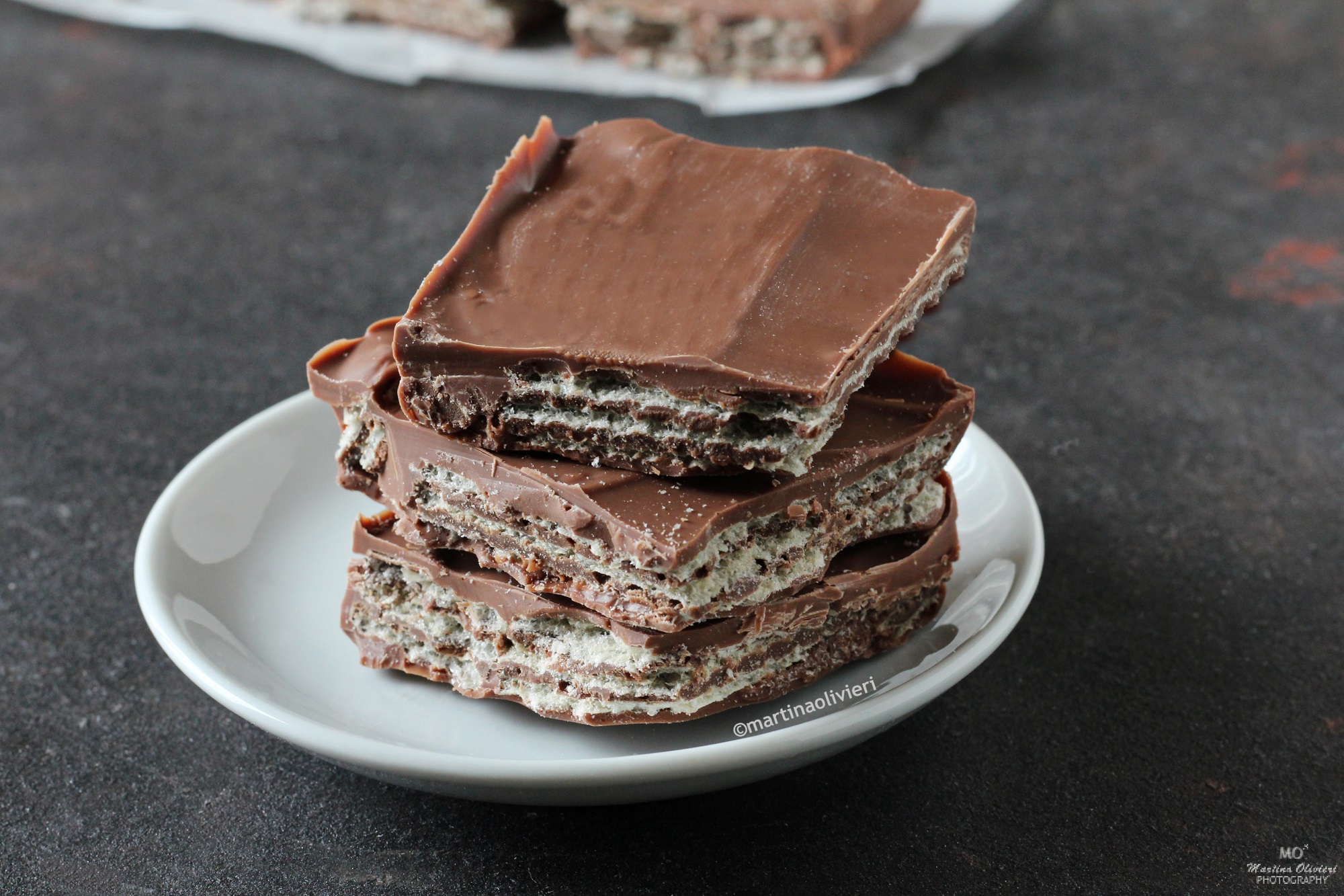 Barrinhas de chocolate e wafer
