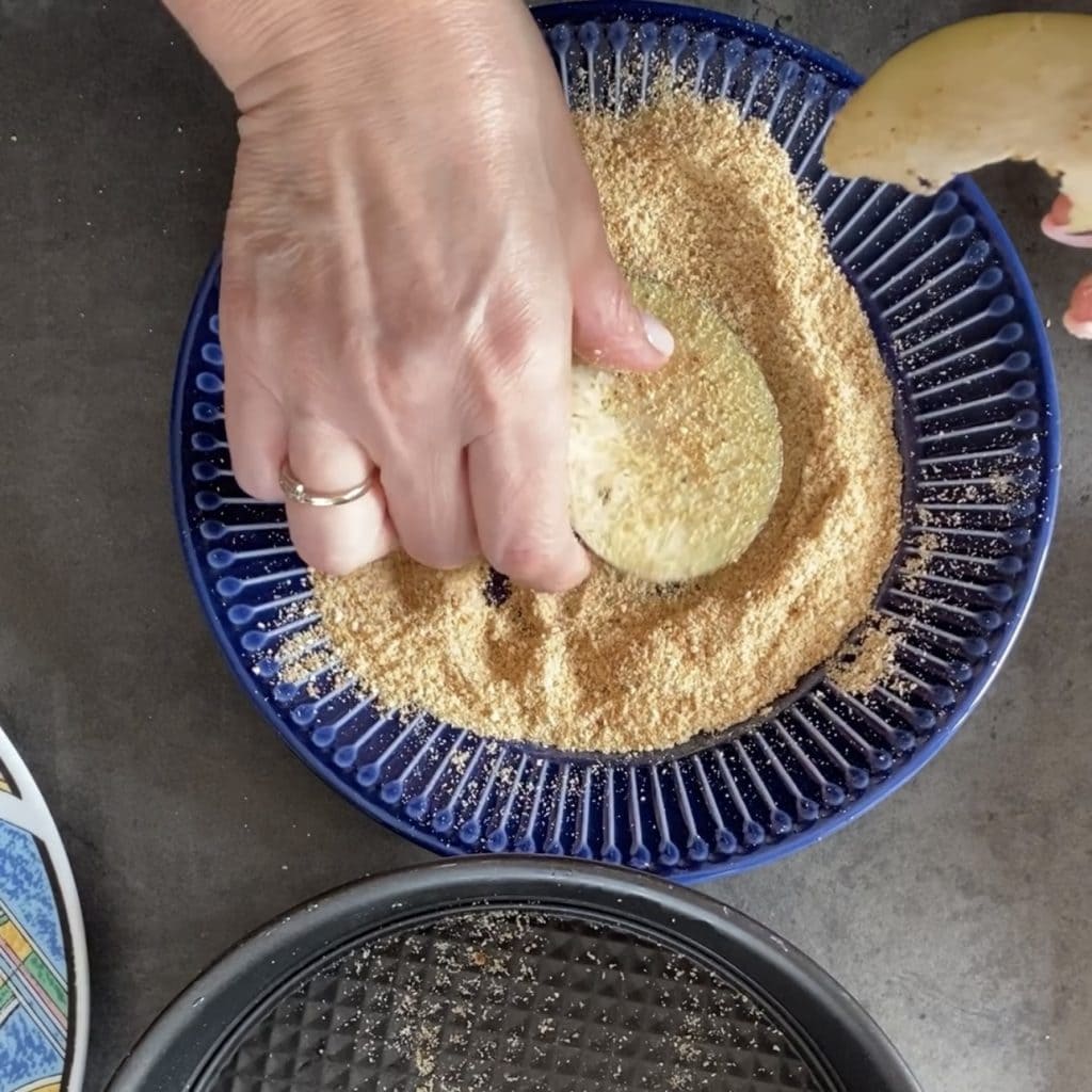 batatas e berinjelas gratinadas no forno