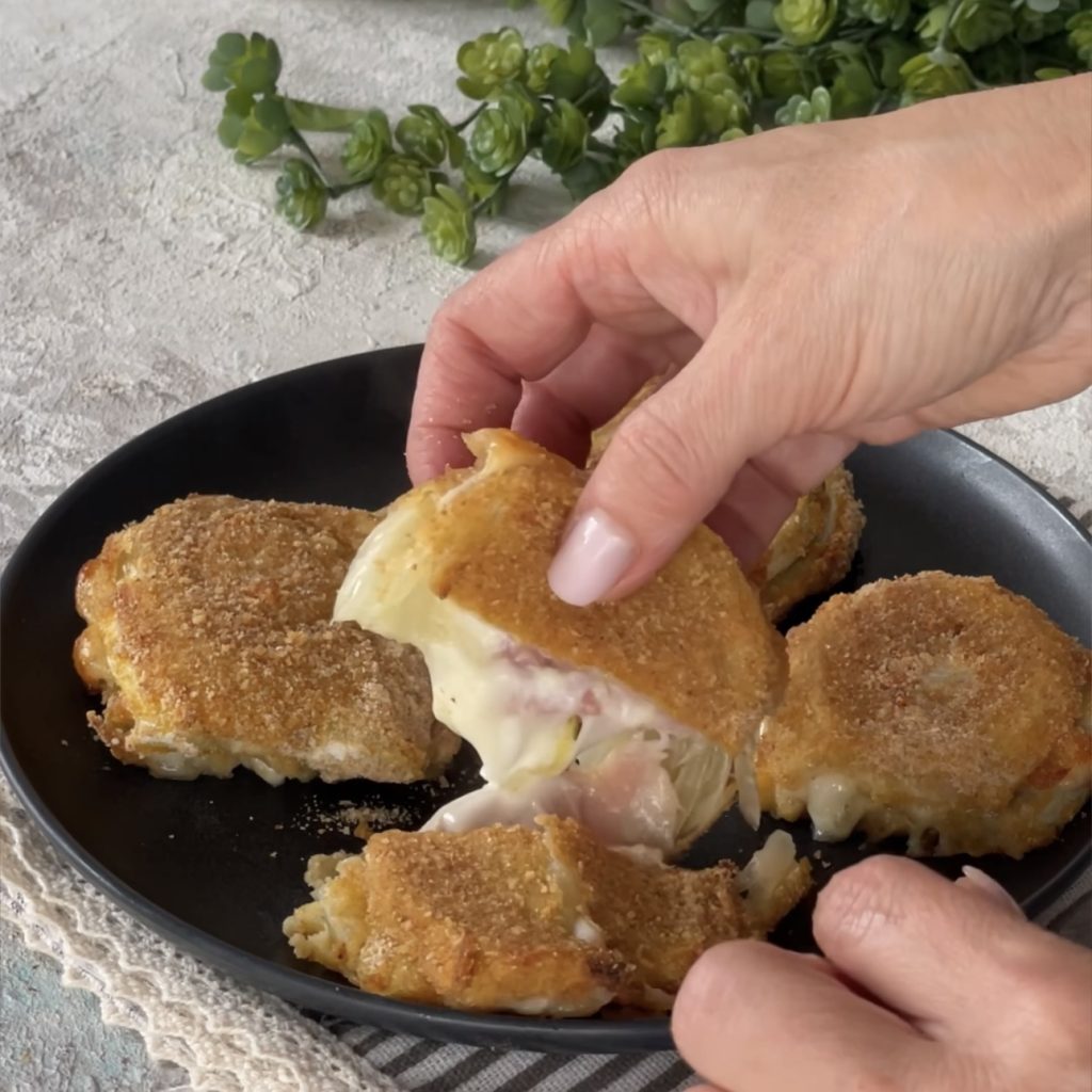 bifes à milanesa de funcho