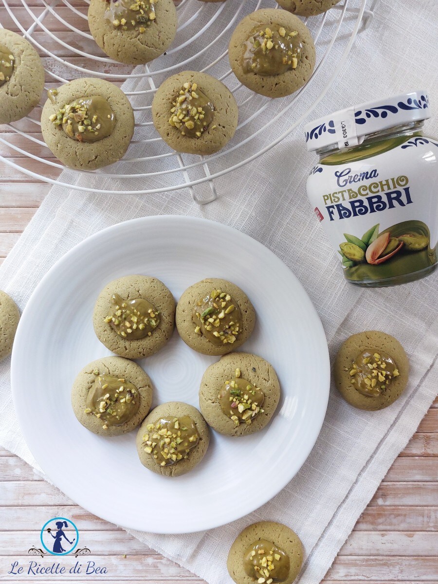 Biscoitos Pistacchiotti com creme de pistache