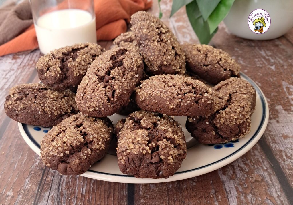 Biscoitos para molhar de cacau