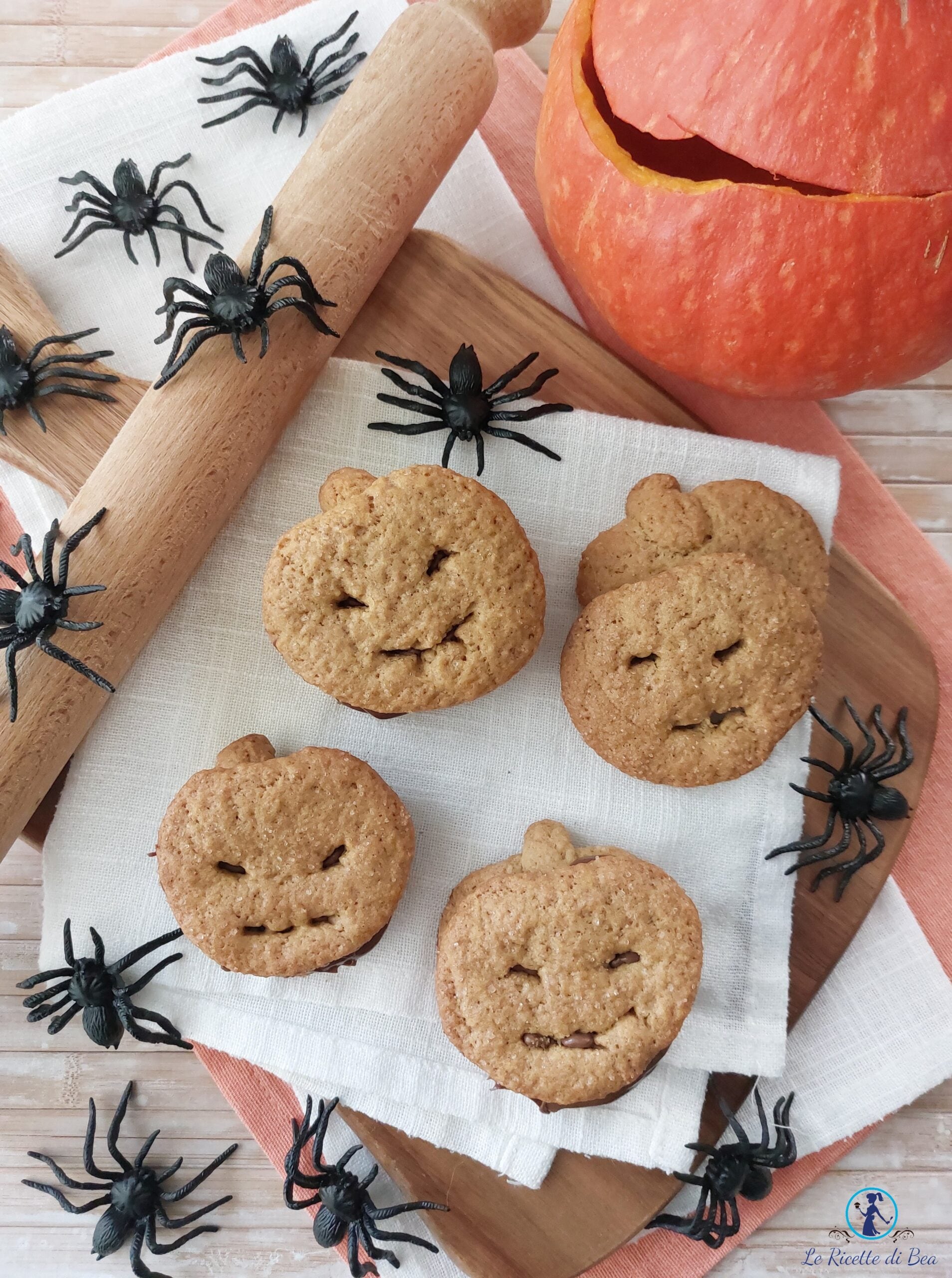 Biscoitos de Abóbora e Canela de Halloween