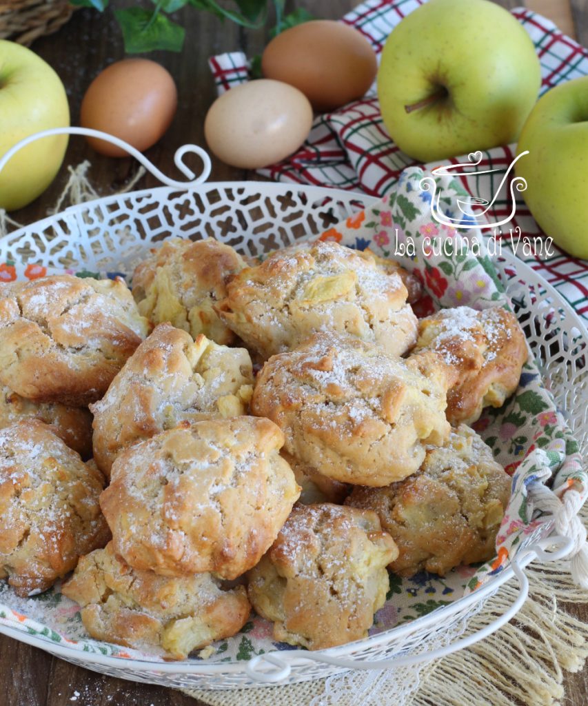 biscoitos macios de maçã