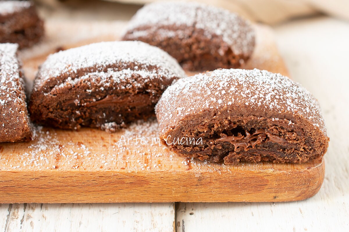 BISCOITOS de NUTELLA com massa podre de nutella