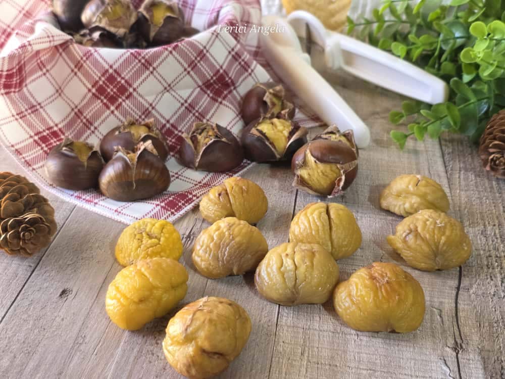 As castanhas macias na fritadeira elétrica