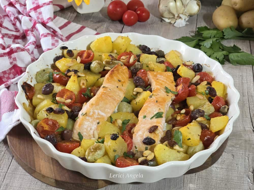 Salmão e Batatas ao Perfume do Mediterrâneo