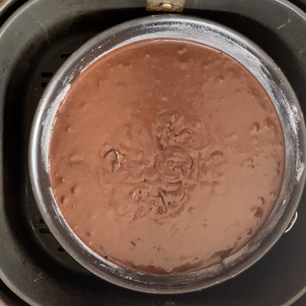 bolo de chocolate na airfryer