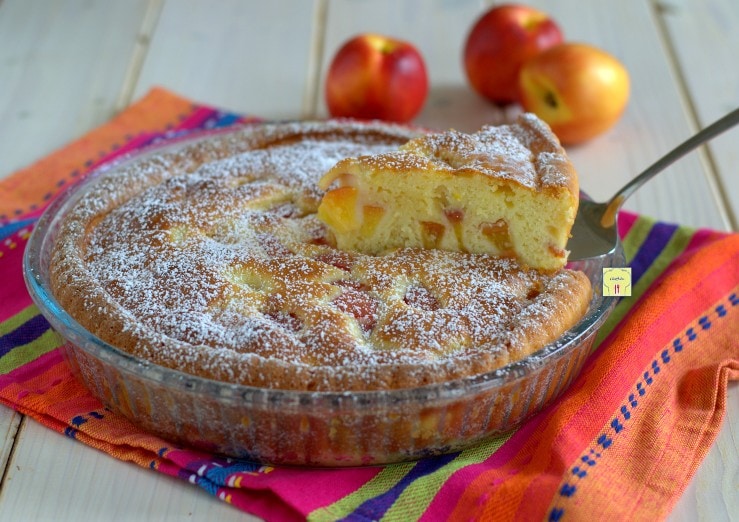 Bolo de pêssego e iogurte