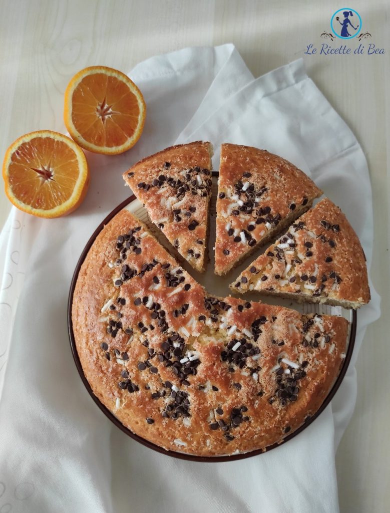 bolo de laranja e gotas de chocolate