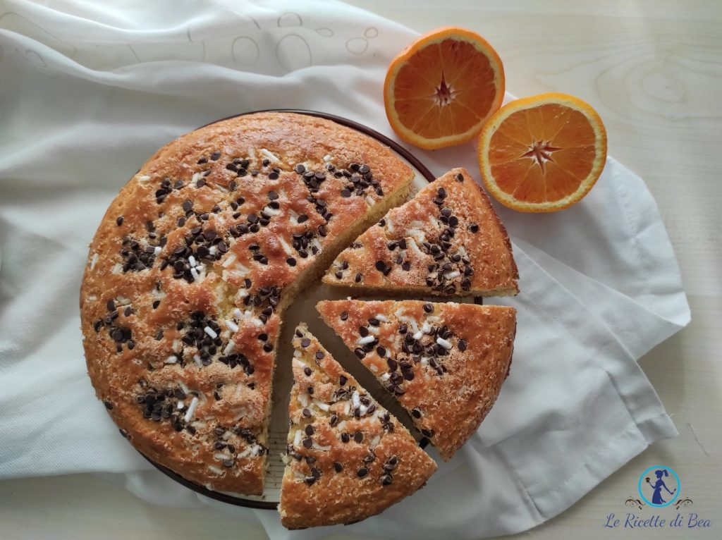 bolo de laranja e gotas de chocolate