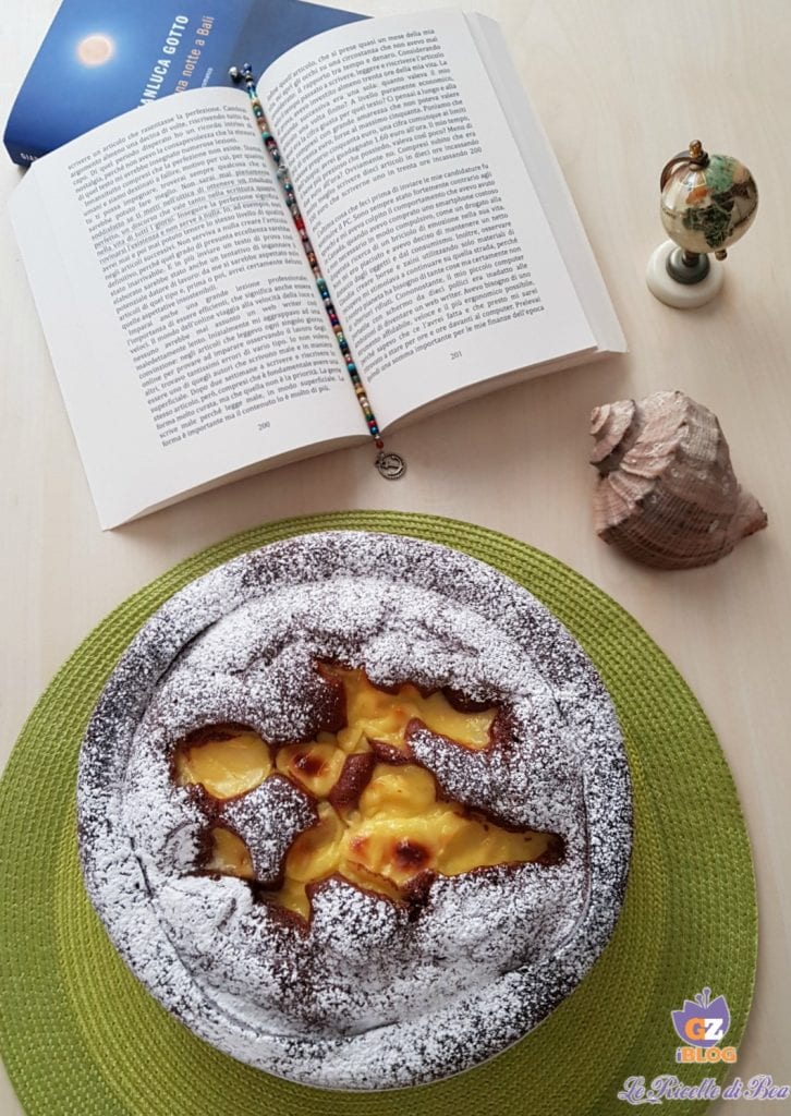 Bolo Nua de cacau com creme de confeiteiro
