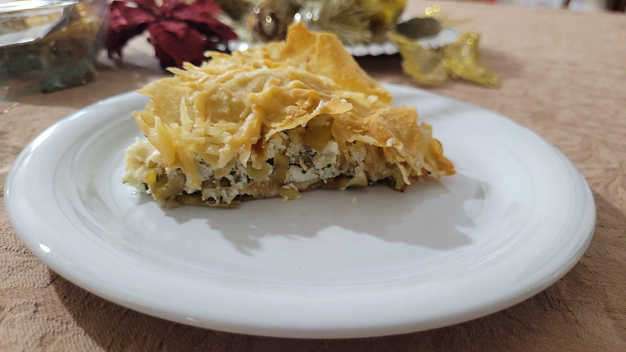 Lasagna de Carasau com Alcachofras e Ricotta