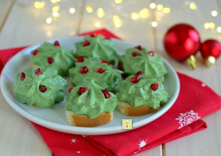 Canapés de árvore de Natal