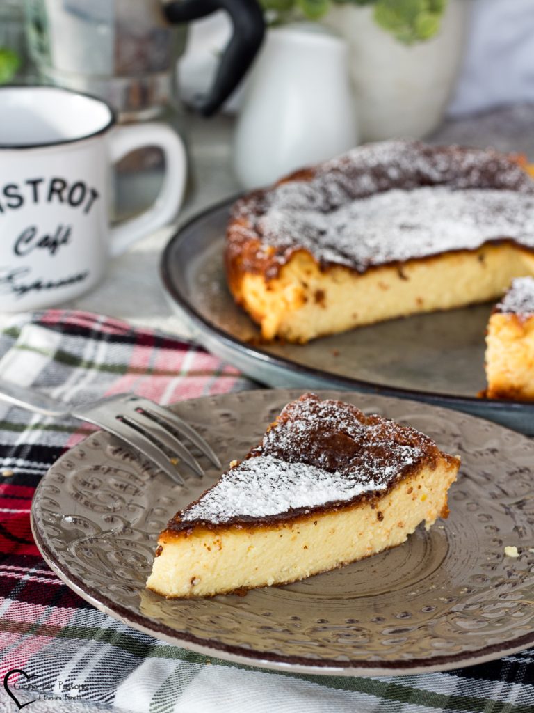 cheesecake assada com mascarpone e limão