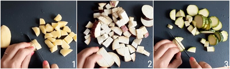 ciambotta ricetta originale contorno di verdure stufate tipico lucano pugliese salentino napoletano il chicco di mais 1 tagliare patate e zucchine