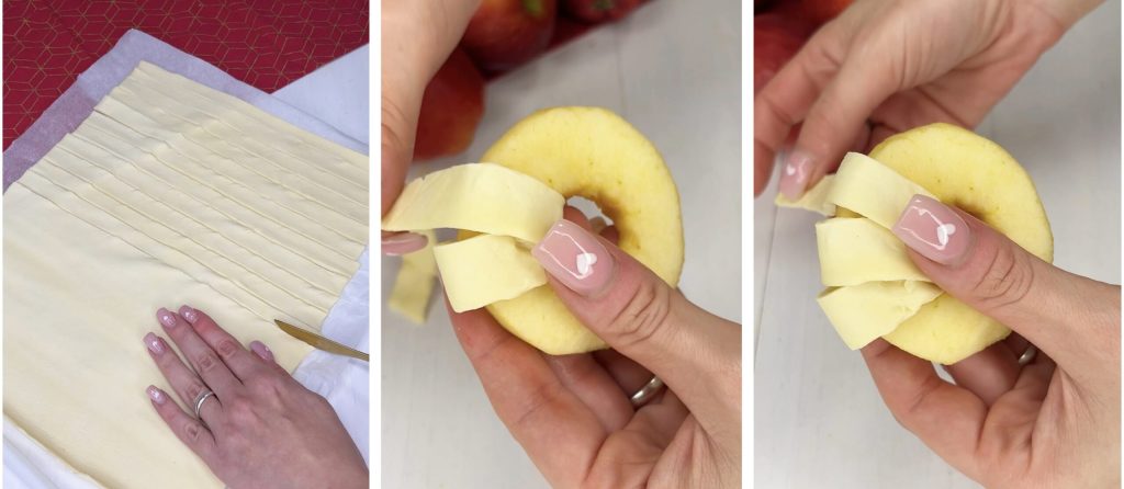 Rosquinhas de maçã na fritadeira elétrica