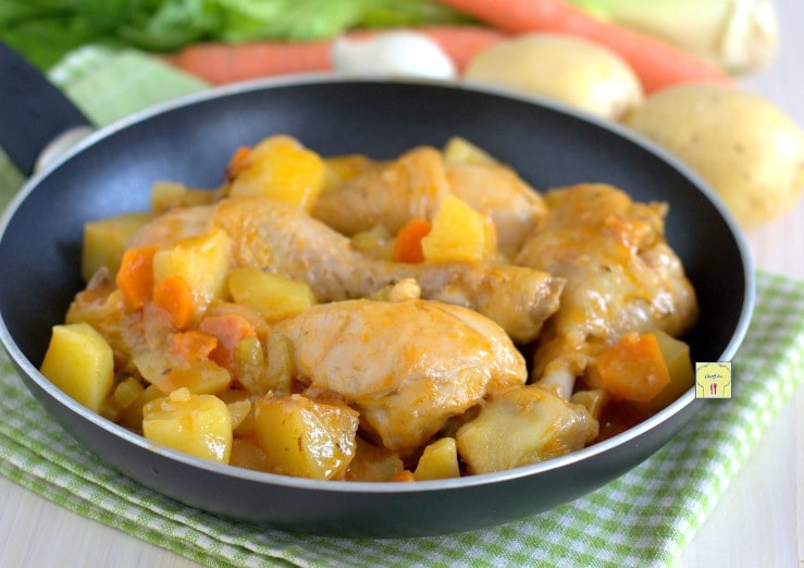 Frango ensopado com batatas