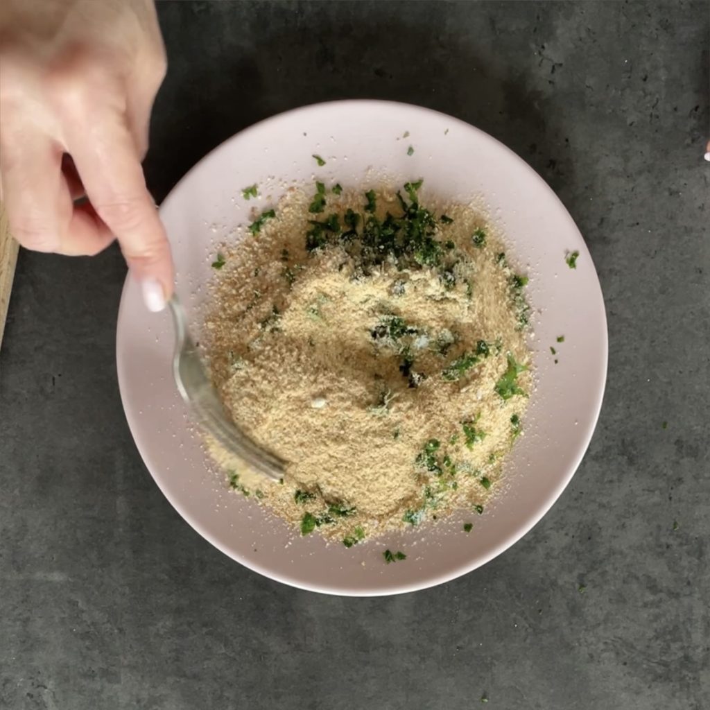 funcho empanado no forno