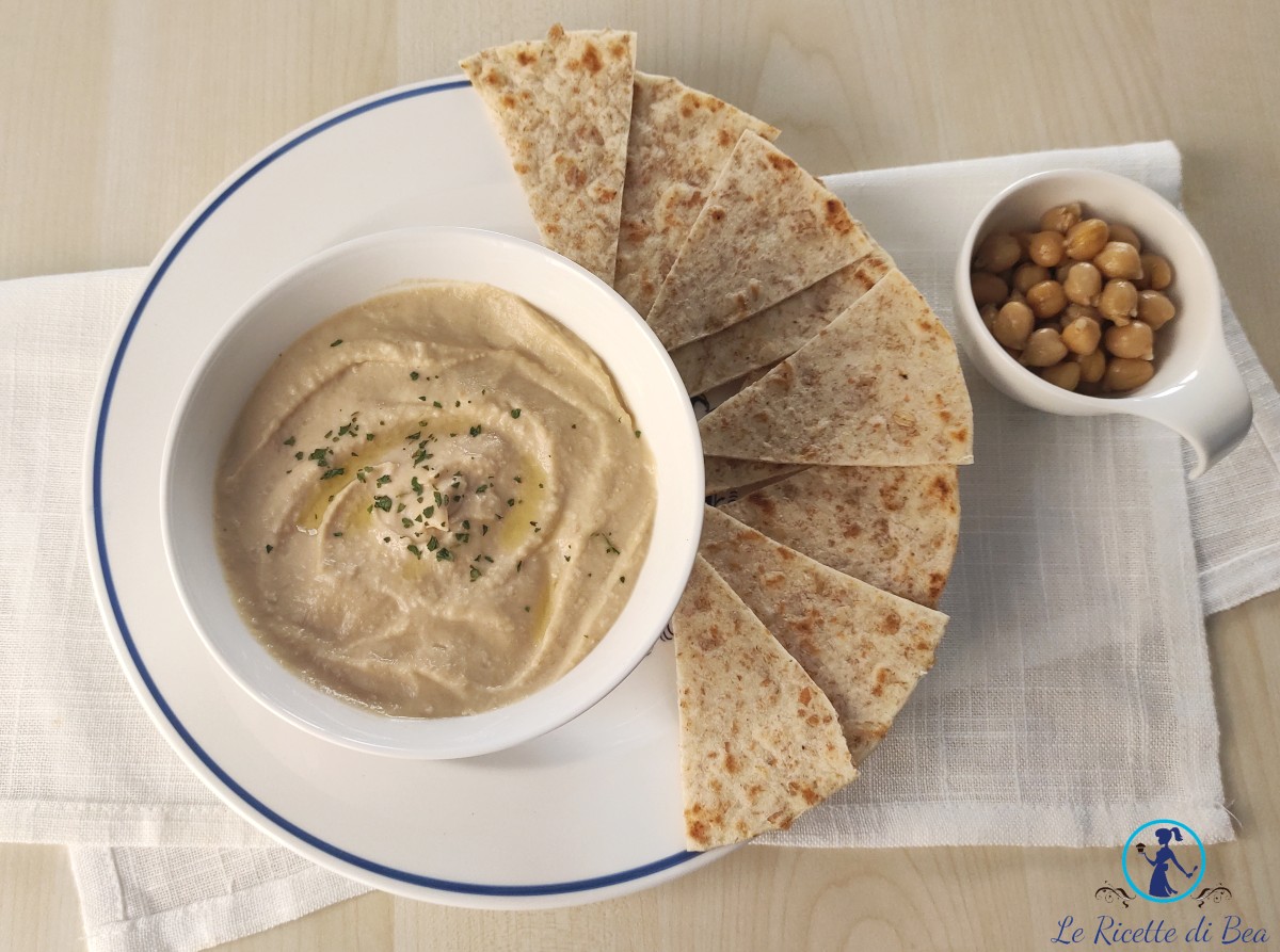 Hummus de grão-de-bico receita do Oriente Médio