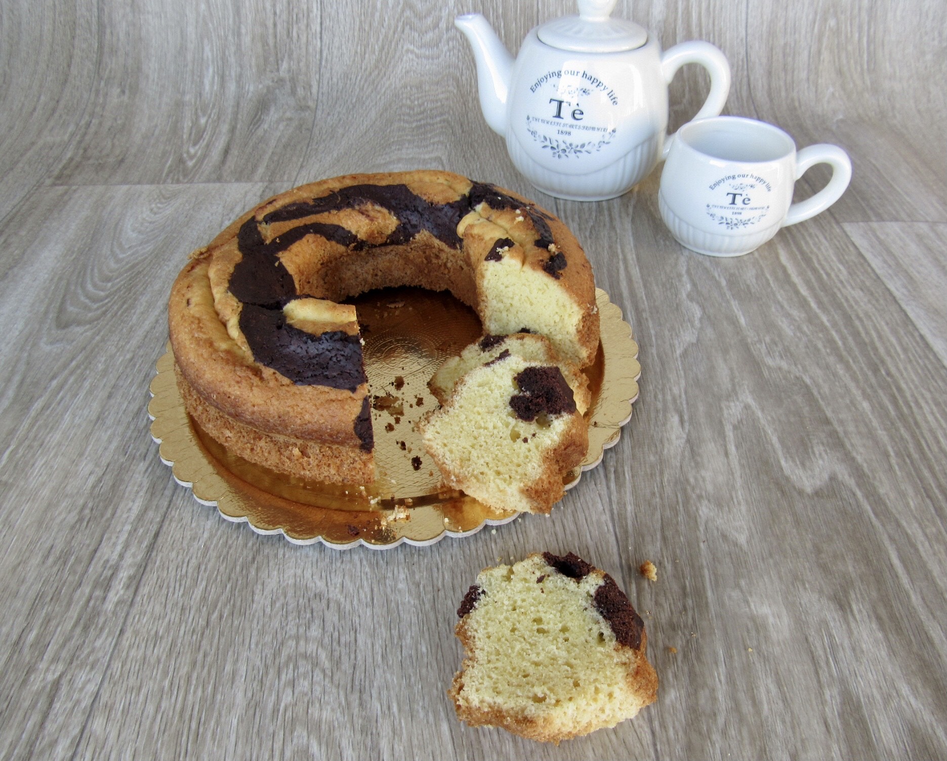 Bolo de anel sem açúcar, com eritritol