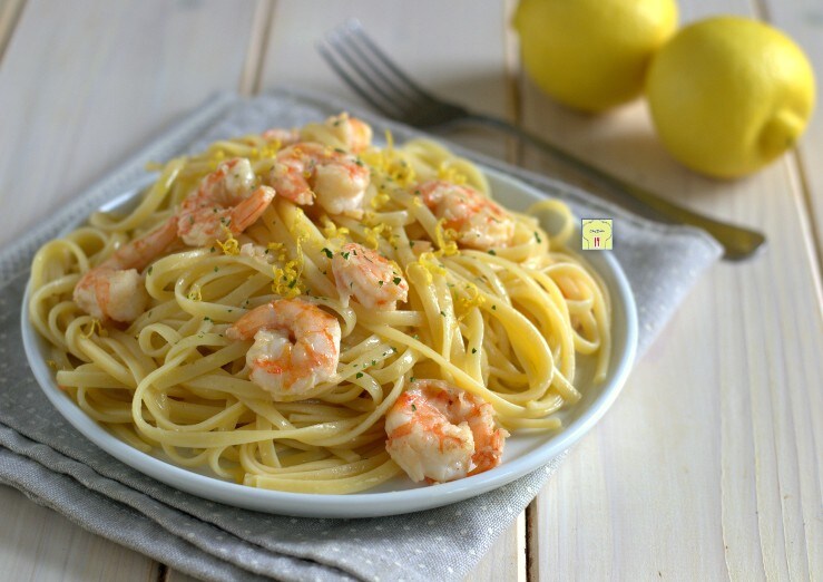 Linguine ao Limão e Camarões