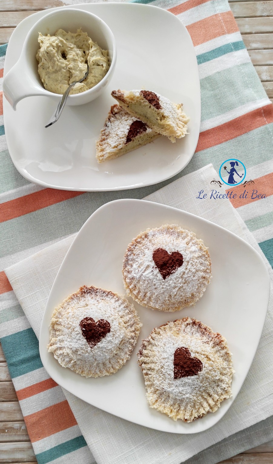 Ravioli com Pandoro e creme de pistache