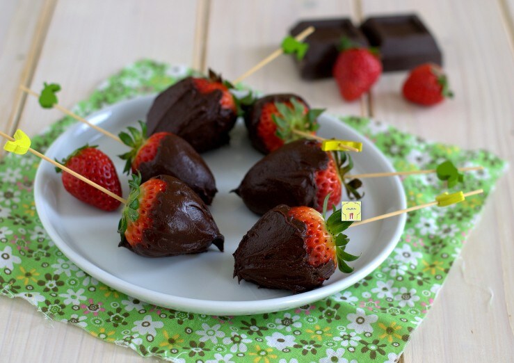 Morangos com chocolate