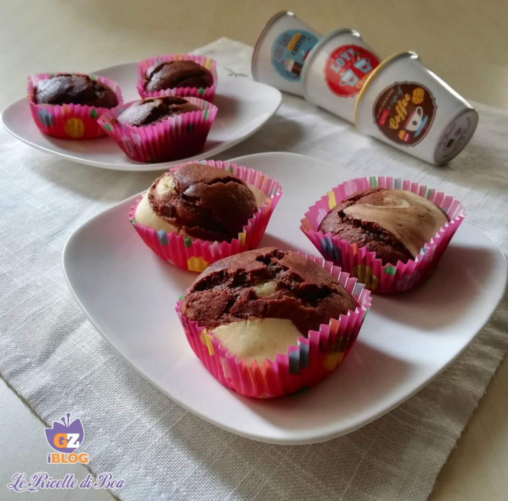 Muffin bicolor de cacau