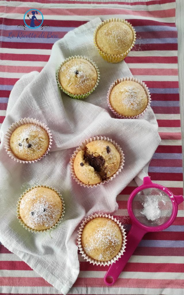 muffin com coração cremoso