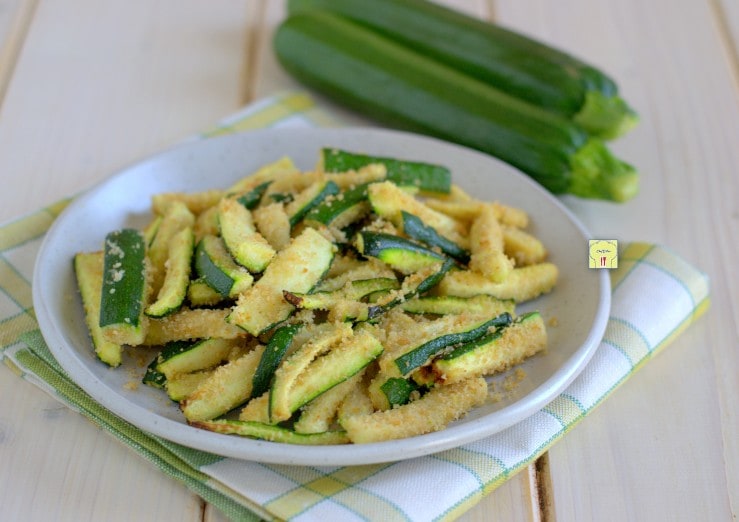 Palitos de abobrinha na fritadeira a ar