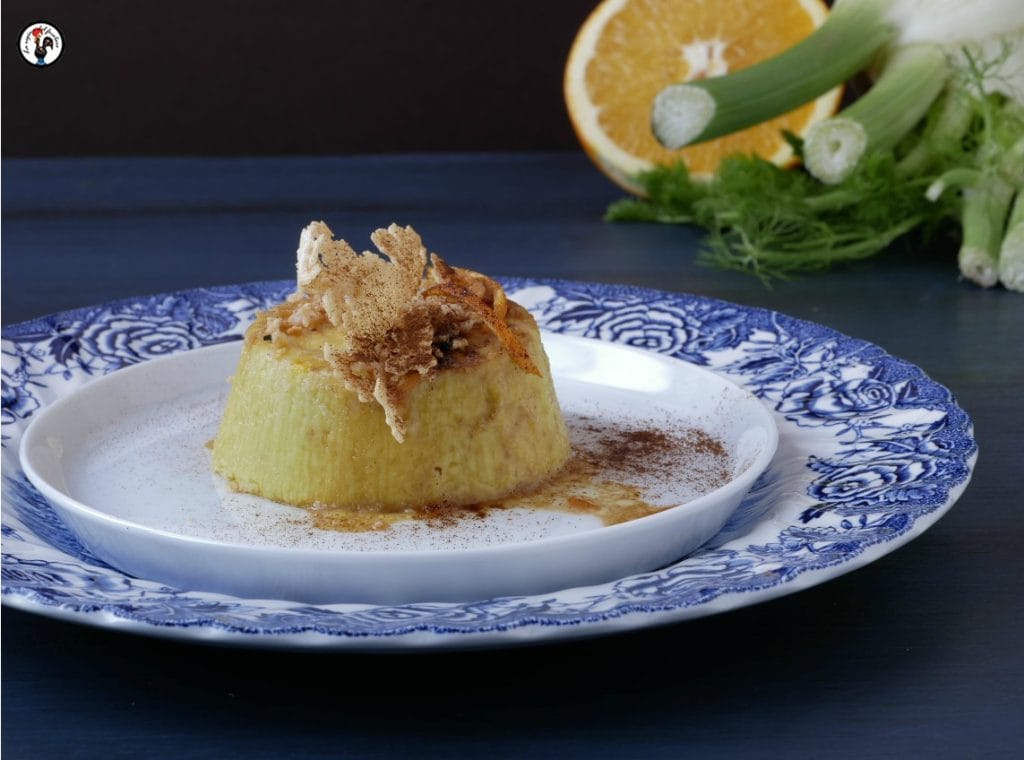 flan de erva-doce com laranja e alcaçuz