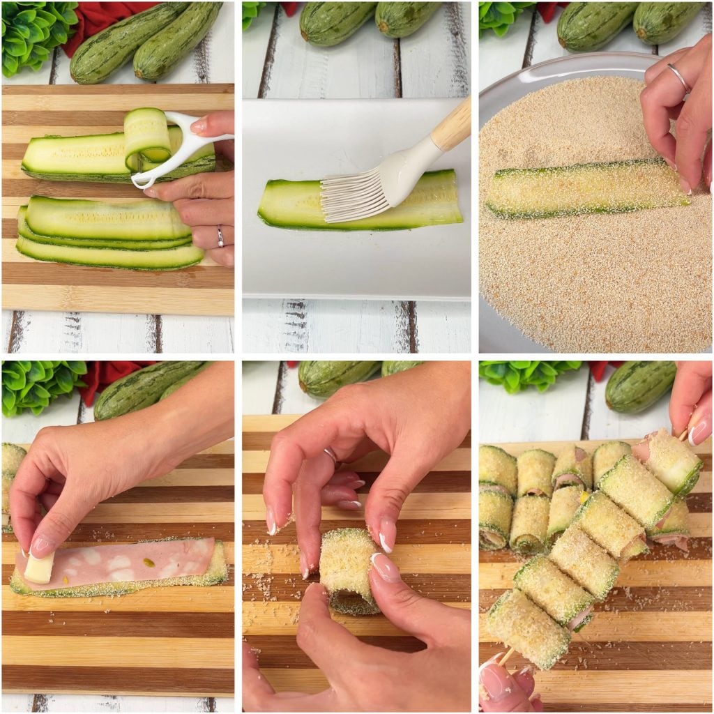 Espetinhos de abobrinha na fritadeira sem óleo