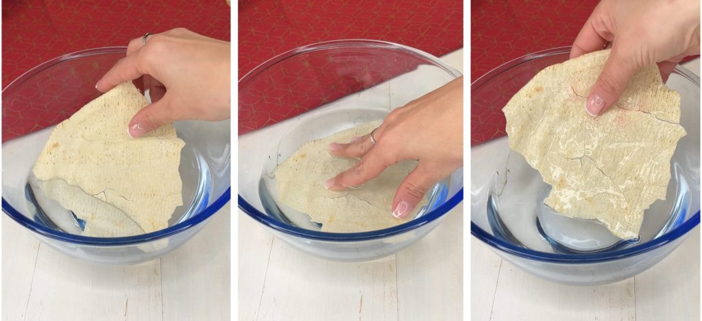 Focaccia de pão carasau com stracchino e presunto