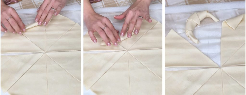 Croissants salgados na fritadeira elétrica