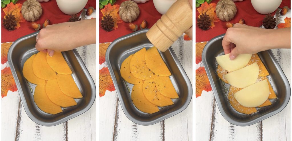 Parmigiana de abóbora na fritadeira elétrica