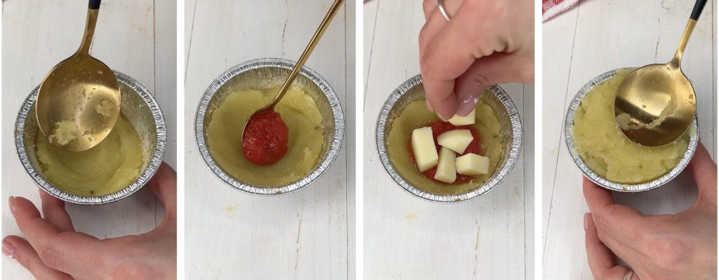 Bolinhos de batata à pizzaiola na fritadeira sem óleo