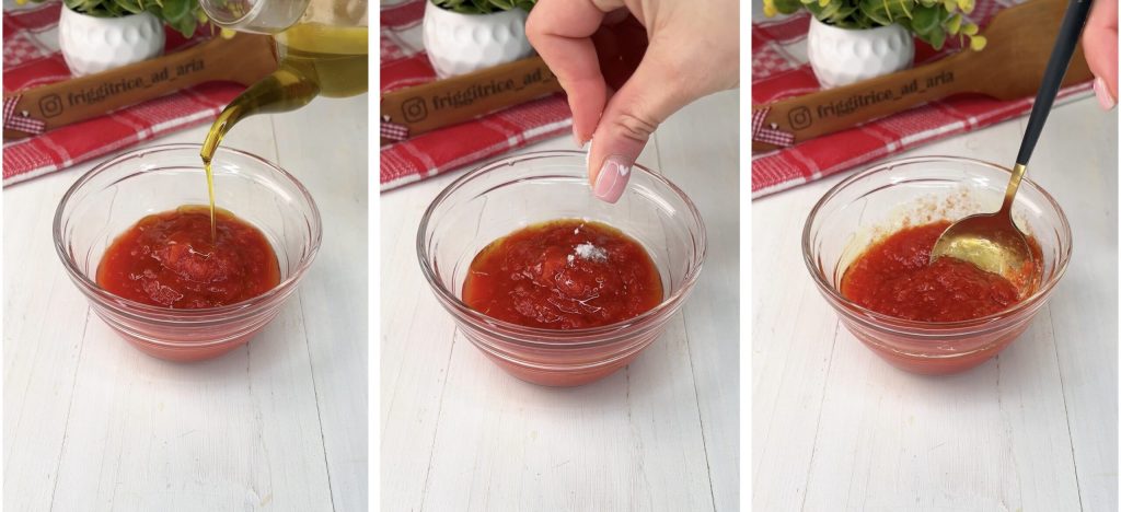 Pacotinhos de massa filo à pizzaiola na fritadeira a ar